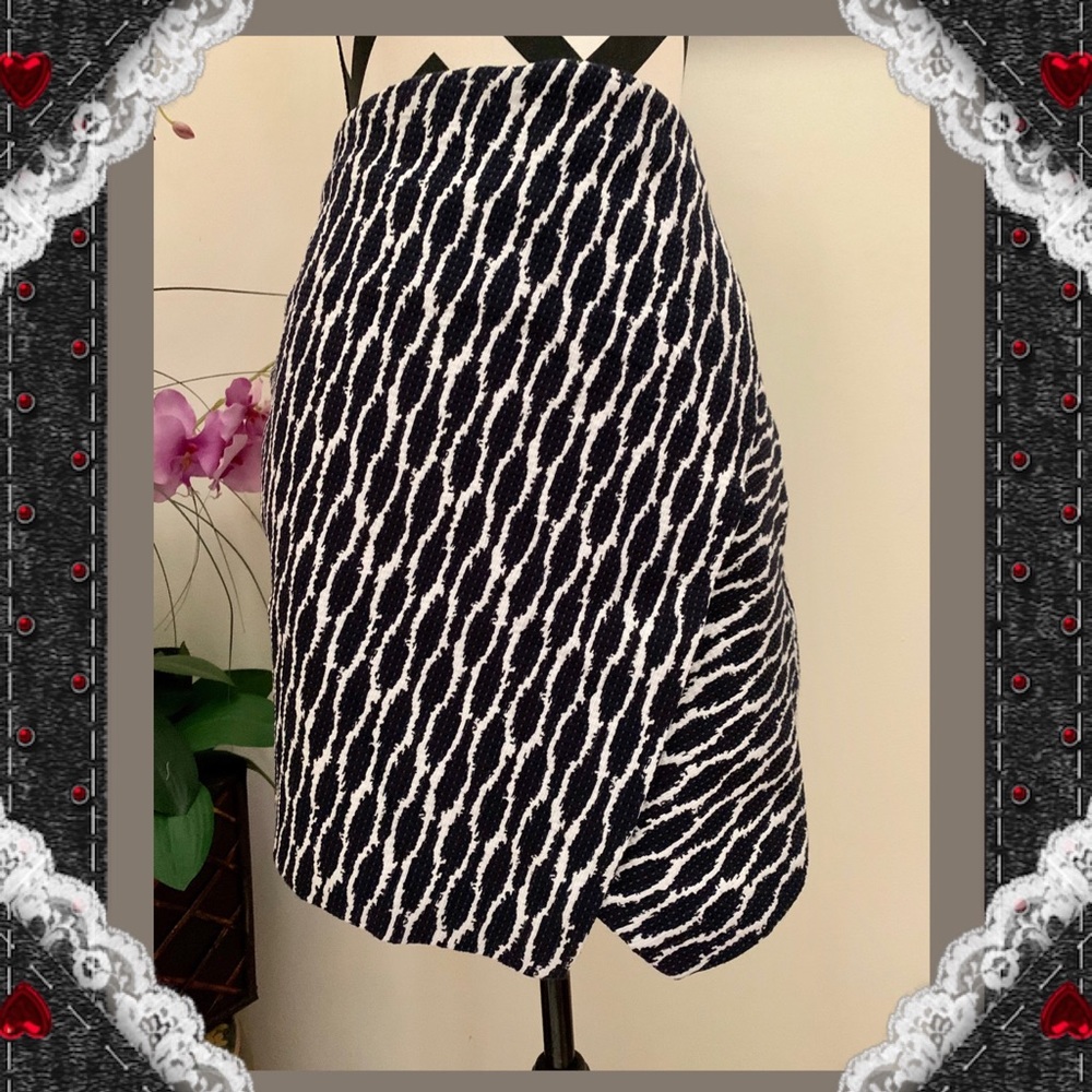 Loft Faux Wrap Print Skirt